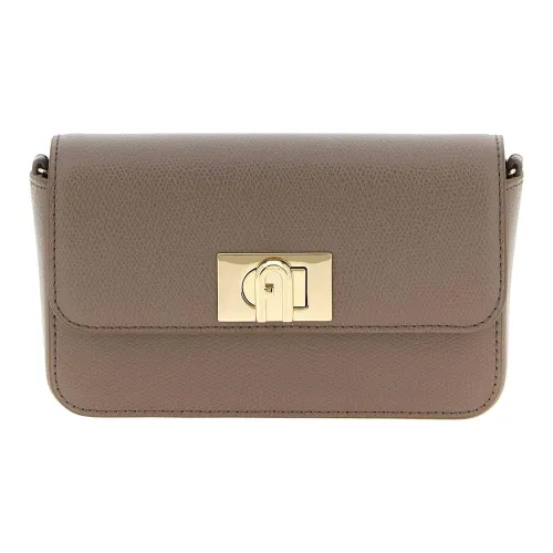 Furla 1927 Collection Кожа Сумка через плечо Сумка на плечо Мини Женская Серый