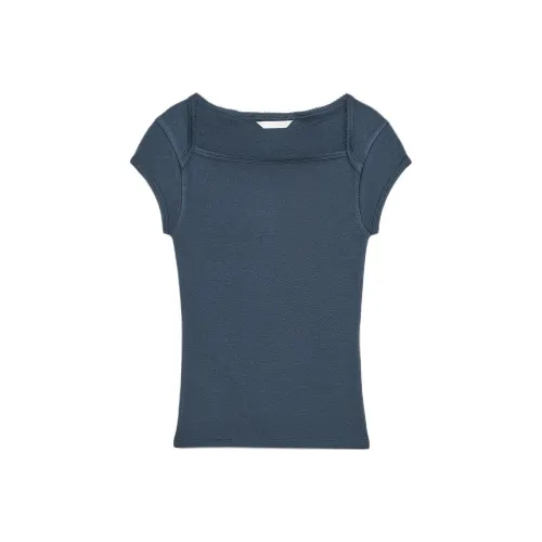 ZARA Морской синий Женские T-рубашки