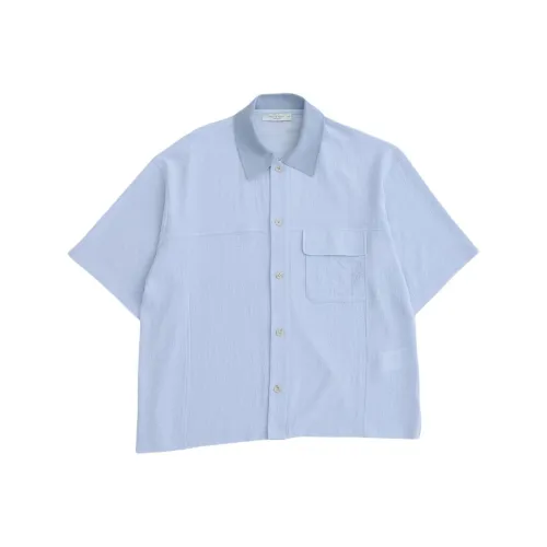 PUBLIC TOKYO Мужские рубашки из саксонского синего