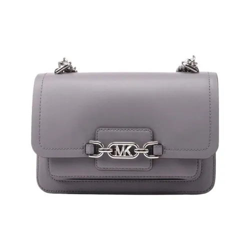 MICHAEL KORS Heather Кожа Маленькая Квадратная Сумка-Конверт Сумка через плечо Сумка на плечо Женская Серый Фиолетовый