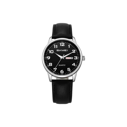 SKMEI Кварцевый механизм Часы Мужские Черный циферблат