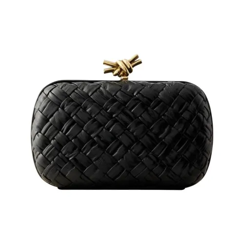 Bottega Veneta Sheepskin Fleece Leather Evening Clutch Bag Women's Black Bottega Veneta Овчина Флис Кожа Evening Клатч Сумка Женская Черная
