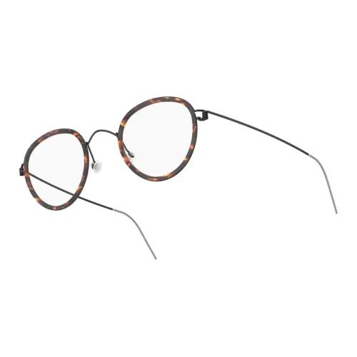 LINDBERG Чистый титан Пластиковая оправа Круглая Оправа для очков Унисекс Черепаховый