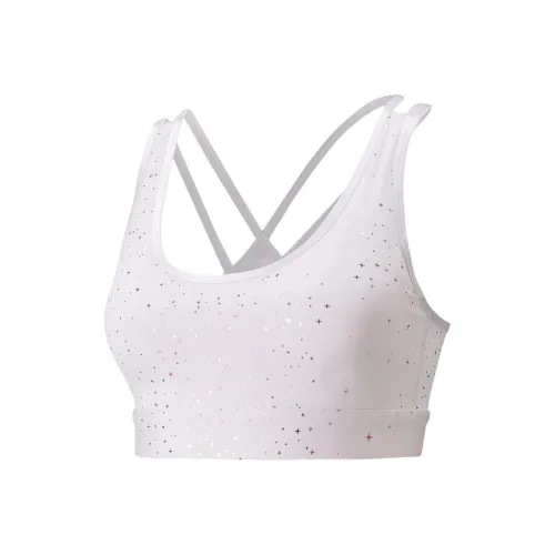 PUMA AOP MID IMPACT Stardust Кристальный Спортивный Бюстгальтер Спортивное Белье Женское Белое