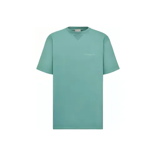 DIOR SS23 T Рубашка Мужская Морской Зеленый