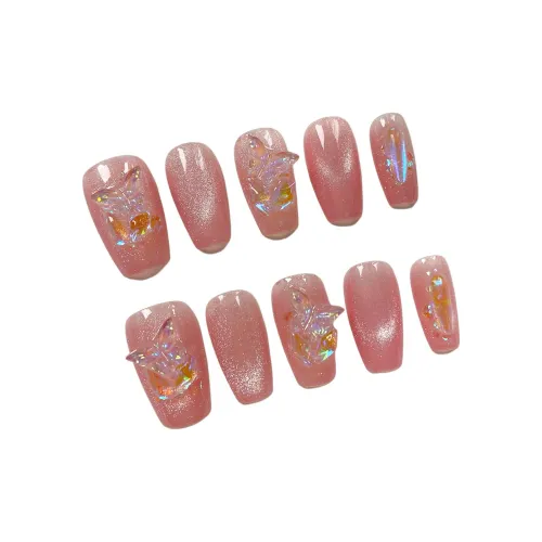 PURUITI Quiet Luxury Collection False Nail Средний LADDER Розовый Градиентный Милый