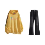 Яйцо Желток Свитшот + Черный Серый Деним