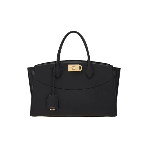 FERRAGAMO Studio Телячья кожа Сумка Большая Женская Черная