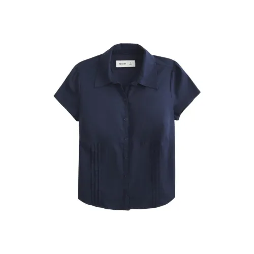 Hollister Морской Синий Женские Рубашки