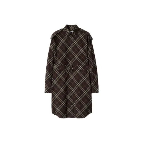 Burberry FW25 Длинное платье с длинными рукавами женское