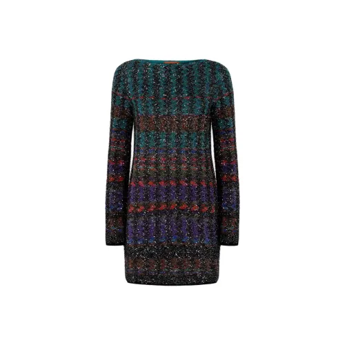 MISSONI Fw25 Длинное Платье с Длинными Рукавами Женское