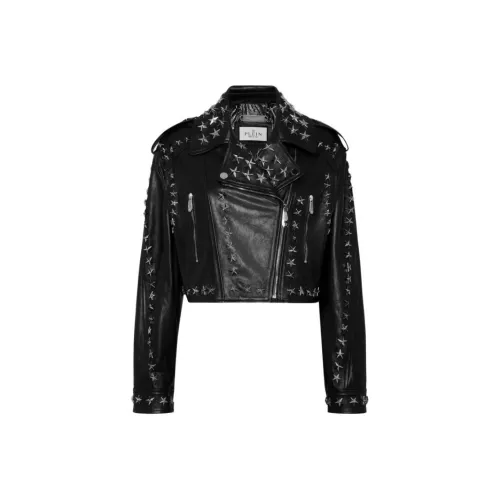 PHILIPP PLEIN FW25 Кожа Куртка Женские
