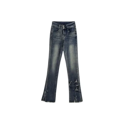 POWXV Бетон Серый Женские Джинсы