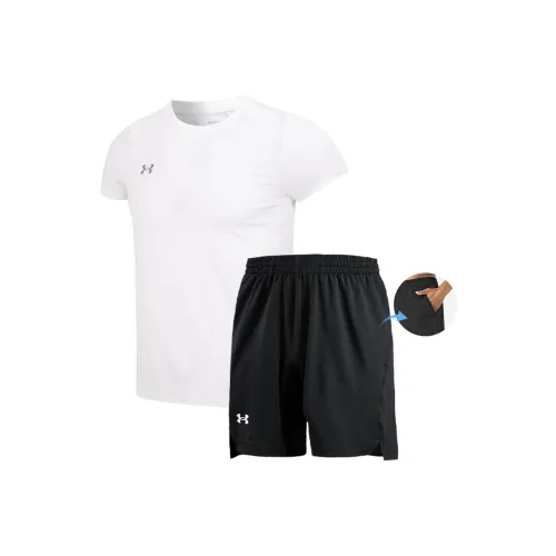 Under Armour 2025 Лето Under Armour Спортивный костюм Унисекс Топ + Шорты