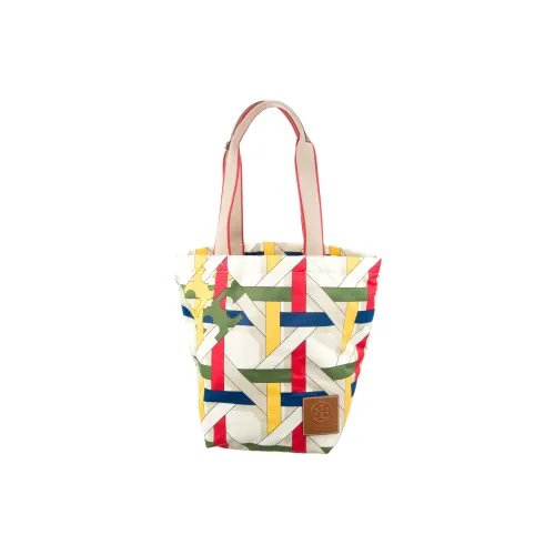 TORY BURCH Ella Нейлоновая Сумка через плечо Большая Женская Кремовая Многоцветная