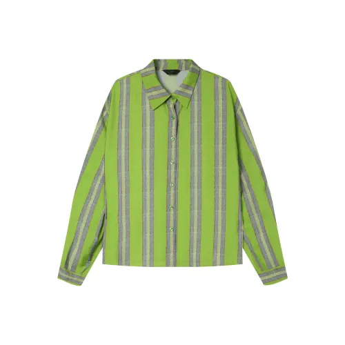 LOUISY AO Зеленые полосы Женские Рубашки