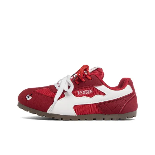 RENBEN Износостойкий и Легкий Низкий Топ Кэжуал Женский Белый Красный