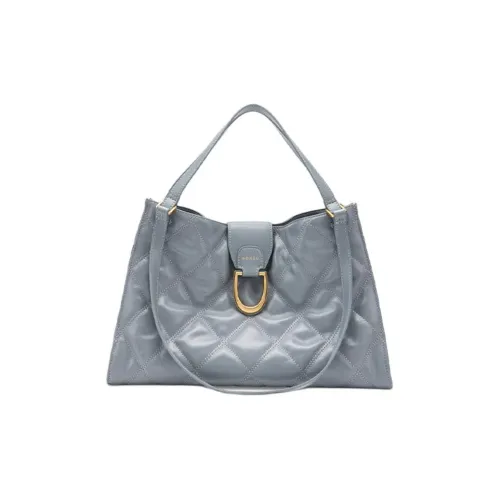 HONGU Коровья кожа Одно плечо Сумка Женская Луна Туманно-голубой Черный