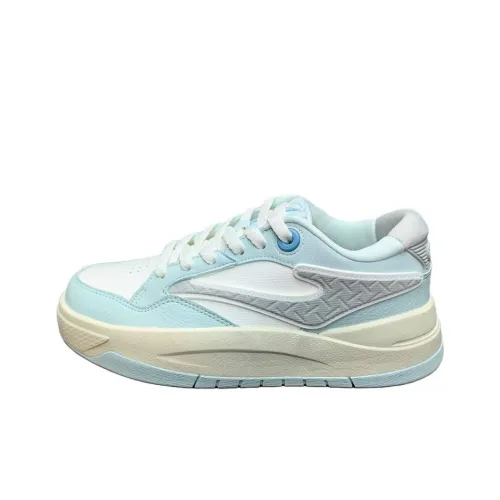 Erke Wushuang Ударостойкие и устойчивые к истиранию низкие кроссовки для скейтбординга Женские Белые Синие