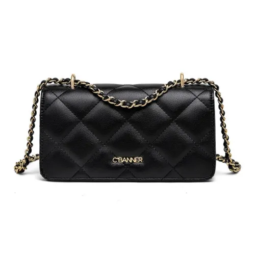 C°BANNER Коровья кожа Сумка через плечо Средний Женский Черный