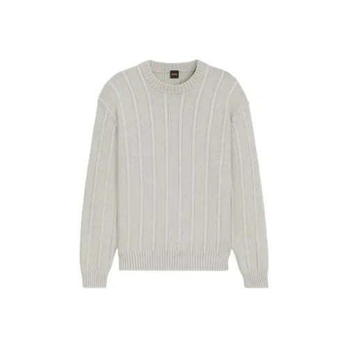 Hugo Boss Светло-серый Мужской Трикотаж