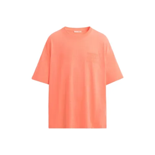 ZARA Неоновый оранжевый Мужские T-рубашки