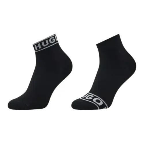 Hugo Boss 2 пачки черных женских носков MID до икры