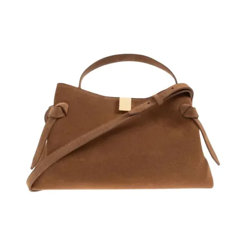 YUZEFI Телячья кожа Сумка через плечо Сумка Женская Коричневая