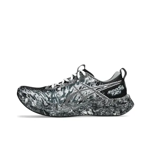Asics NOOSA TRI 16 Износостойкие Низкие Беговые Кроссовки Мужские Черный Белый Циановый