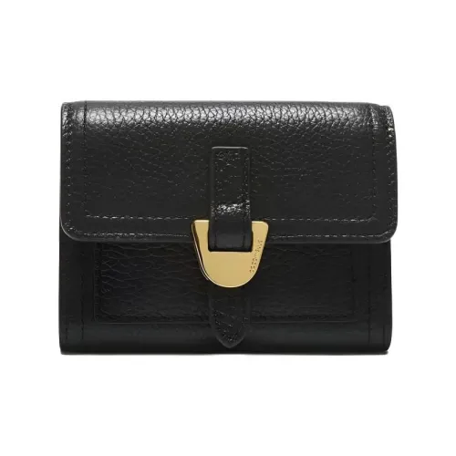 COCCINELLE GRAIN LEATHER Кошелек Маленький Женский Черный