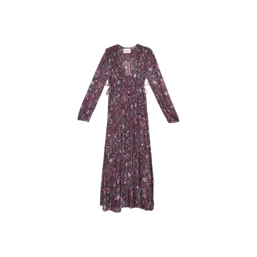 ISABEL MARANT ETOILE Plum Красный Женские Длинные Рукава Платья