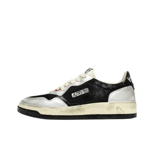 AUTRY Medalist Super Vintage Низкие Кроссовки для Скейтбординга Мужские Черные Серебряные