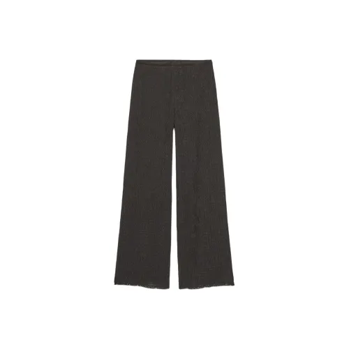 ZARA Темно-коричневые женские повседневные штаны