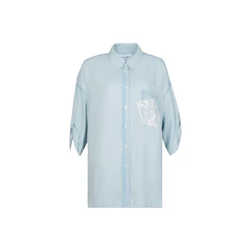 Valeria Obbaco Синий Женские Рубашки