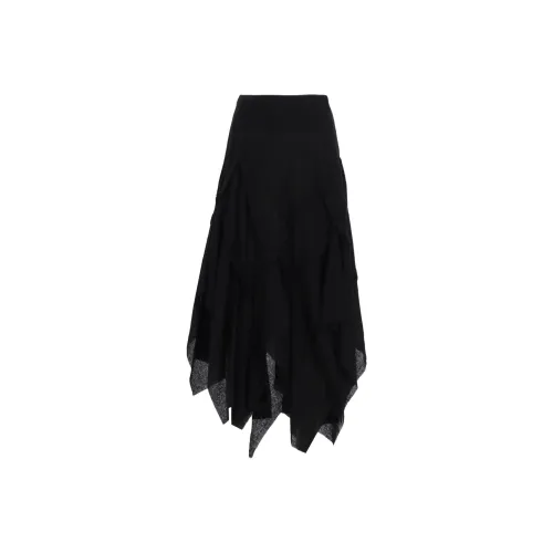 Yohji Yamamoto Черные Женские Повседневные Длинные Юбки