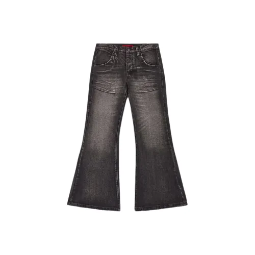 Jaded London Выстиранные Черные Мужские Джинсы
