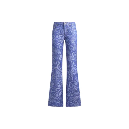 ETRO Розовые/Синие Женские Джинсы