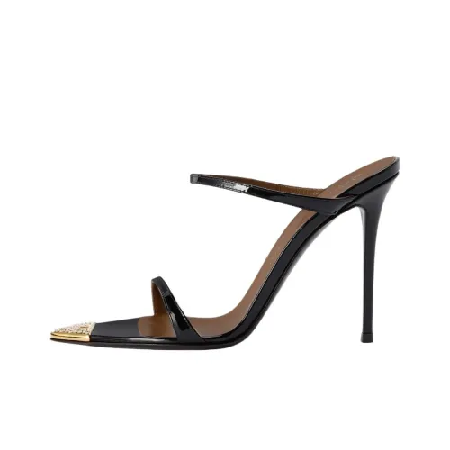 Giuseppe Zanotti GZ Intriigo Rubber Slide Тапочки Женские Черный