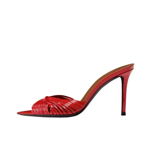 Giuseppe Zanotti GZ Intriigo Rubber Slide Тапочки 9 см Женские Красные