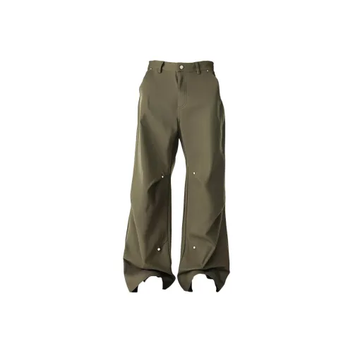 Qnxeey Серый Зеленый Унисекс Повседневные Штаны