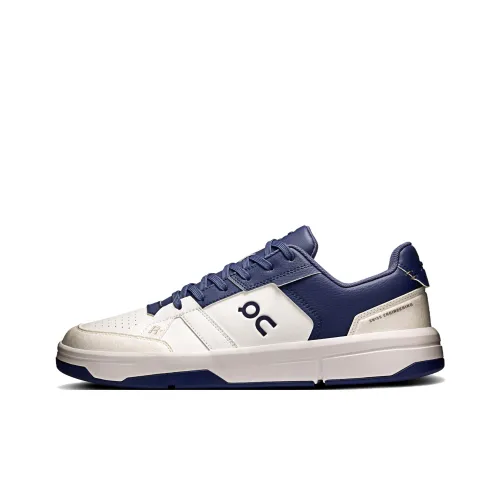 On The Roger Clubhouse Low Топ Кроссовки для тенниса Мужские Белые и Синие