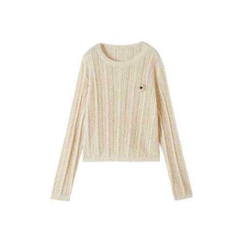 XIANGYING Цапельно-белый Женский Трикотаж