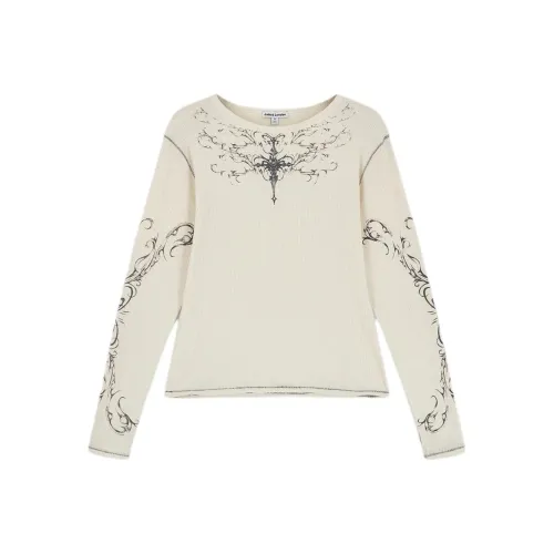 Jaded London Ines Waffle Белый Длинный Рукав Топ T Рубашка Мужская