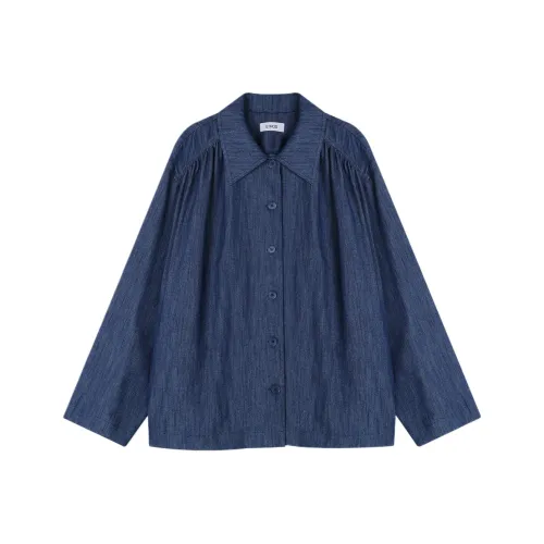 ETHOS Складная Джинсовая Рубашка Женская