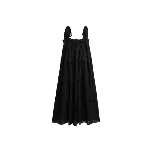 POWXV Черные Женские Слиплатья