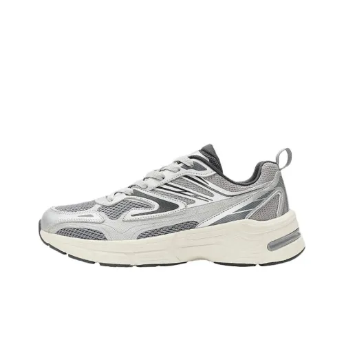 QIAODAN Halo Дышащий и Легкий Низкий Топ Casual Мужской Серебристо-Серый