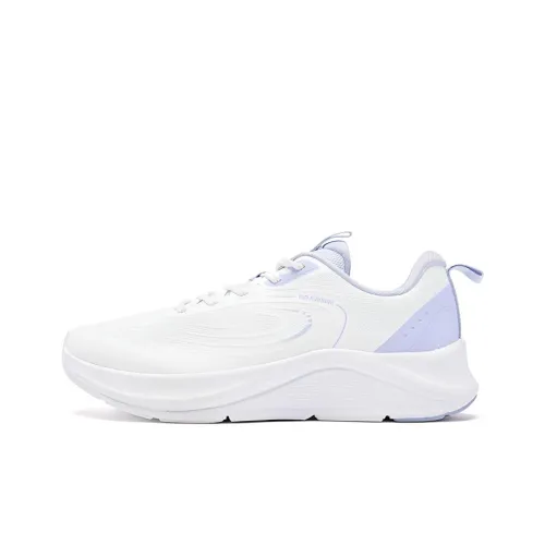 QIAODAN Slip-resistant Abrasion-resistant Low-top Беговые кроссовки Женские Белый Фиолетовый