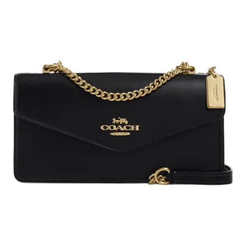 COACH Klare Коровья кожа Конверт Сумка через плечо Средняя Женская Черная