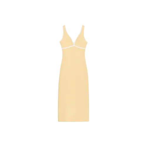 ZARA Желтые Женские Платья без Рукавов