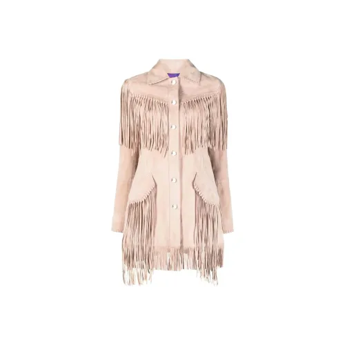 PHILIPP PLEIN Бежевый Женские Кожаные Куртки